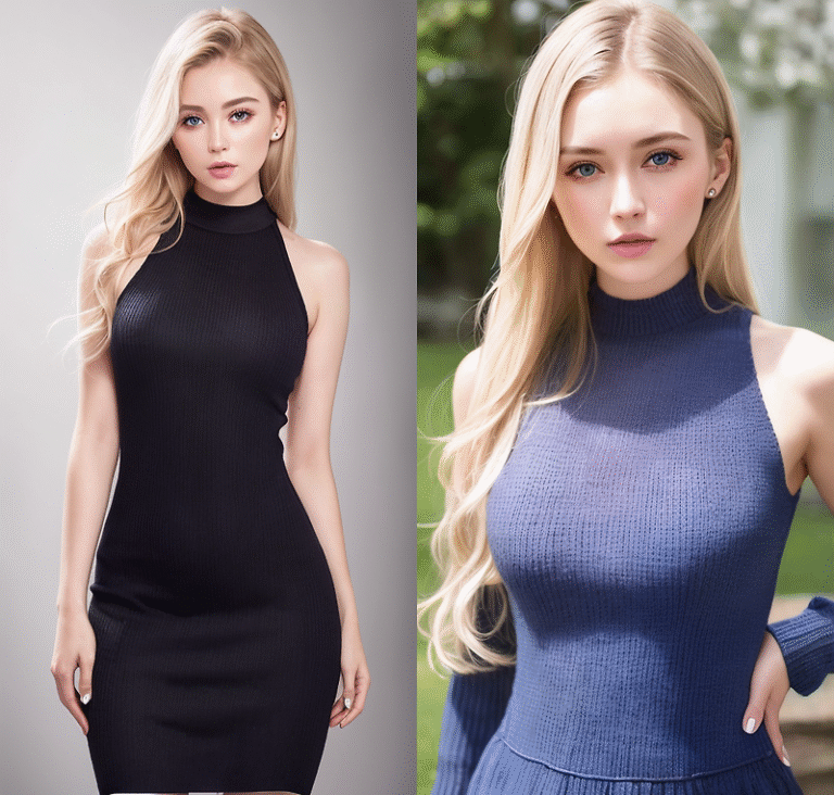 인공지능 AI 이미지 Prompt 상의 목라인(Neck) 종류별 프롬프트 모음